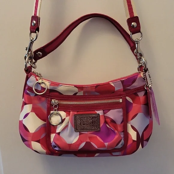 Coach Kalideoscope Pink Multicolor Geometric Shoulder Bag Crossbody 14736 - Picture 1 of 16